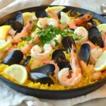 u5855343247 High angle close up shot of a large black paella 2b2406bf 77bd 4d83 8ed0 d197400820f6 0 11zon