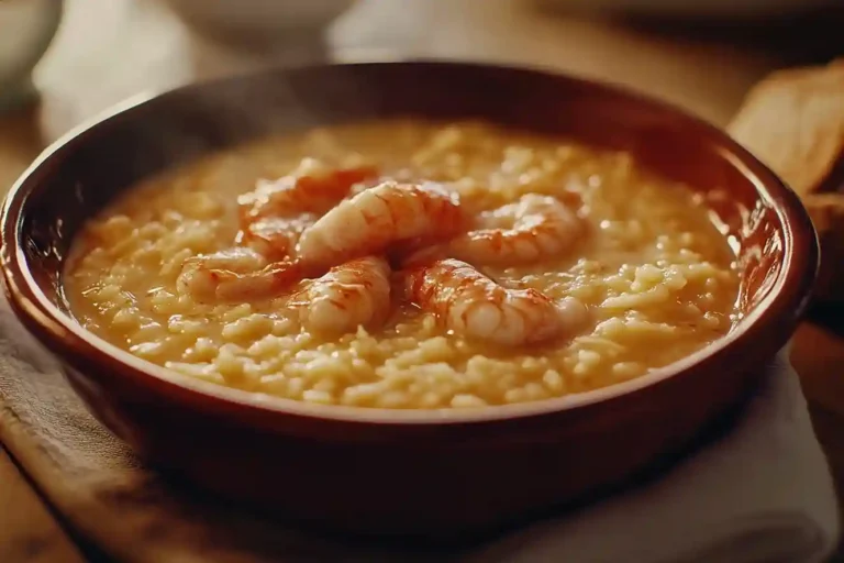 Sopa de marisco con arroz de la abuela