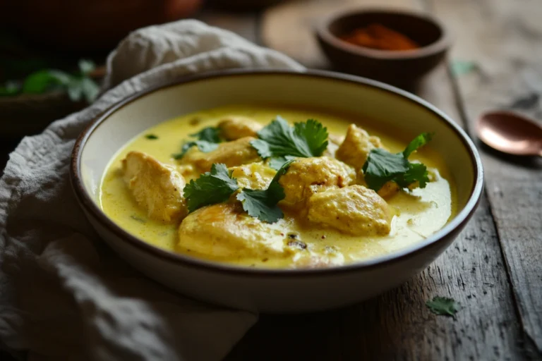 pechugas de pollo al curry con nata